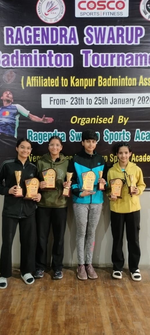 प्रथम रागेन्द्र स्वरूप मेमोरियल बैडमिंटन प्रतियोगिता 2026 का भव्य समापन
